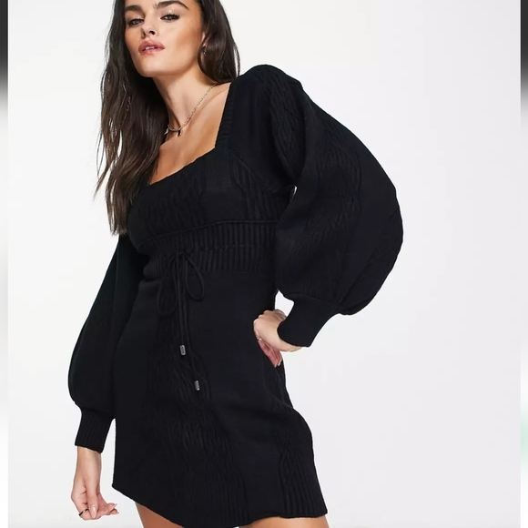 Free People Emmaline Mini Dress in Black - Picture 1 of 6